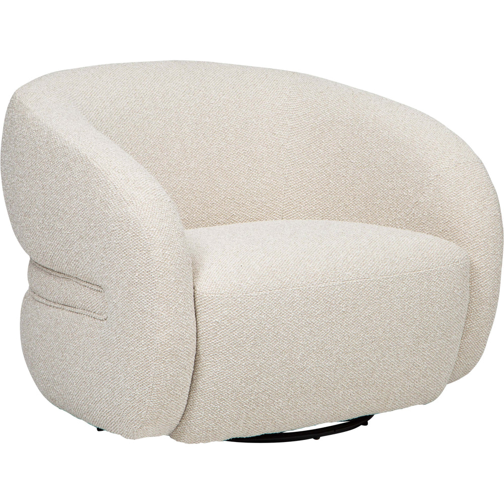 Georgie Swivel Chair, Tasmin Linen-Furniture - Chair-High Fashion Home