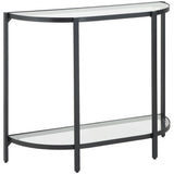 Gerard Console Table, Satin Black-Furniture - Accent Tables-High Fashion Home