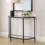 Gerard Console Table, Satin Black-Furniture - Accent Tables-High Fashion Home