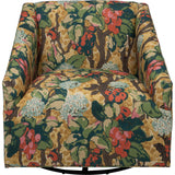 Gigi Swivel Glider, Blossoms Ochre-Furniture - Chair-High Fashion Home