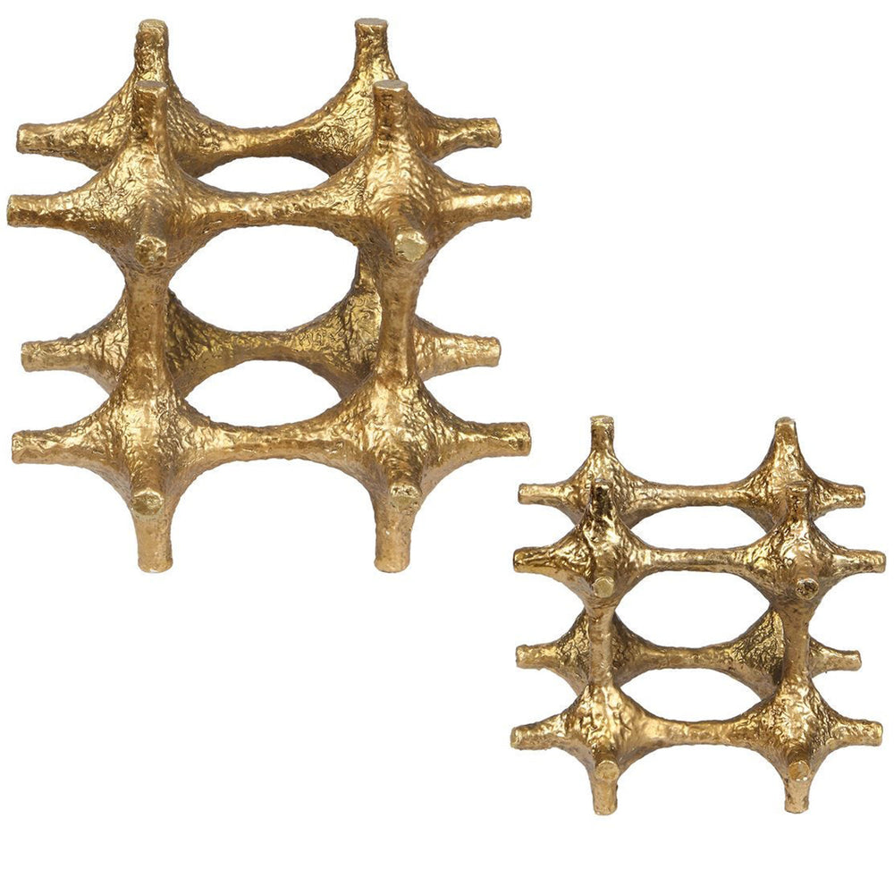 Gilded Connection Sculptures, Antique Brass, Set of 2-Accessories-High Fashion Home