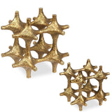 Gilded Connection Sculptures, Antique Brass, Set of 2-Accessories-High Fashion Home