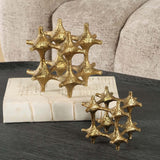 Gilded Connection Sculptures, Antique Brass, Set of 2-Accessories-High Fashion Home