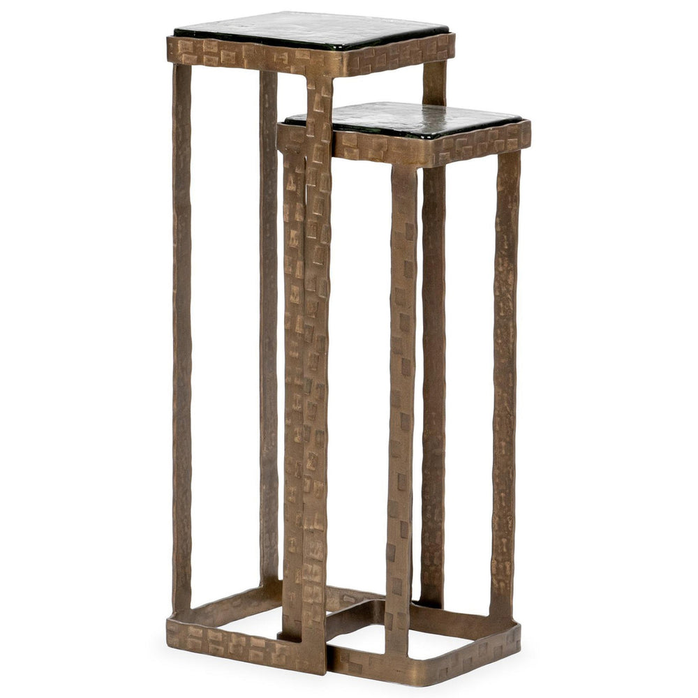 Gillian Nesting Accent Tables, Brass-Furniture - Accent Tables-High Fashion Home