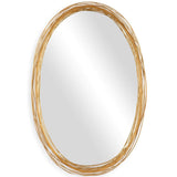Gillian Oval Mirror, Brushed Gold