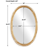 Gillian Oval Mirror, Brushed Gold