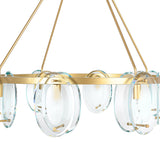 Gina Round Chandelier, Gold-Lighting-High Fashion Home