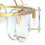 Gina Round Chandelier, Gold-Lighting-High Fashion Home