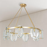 Gina Round Chandelier, Gold-Lighting-High Fashion Home