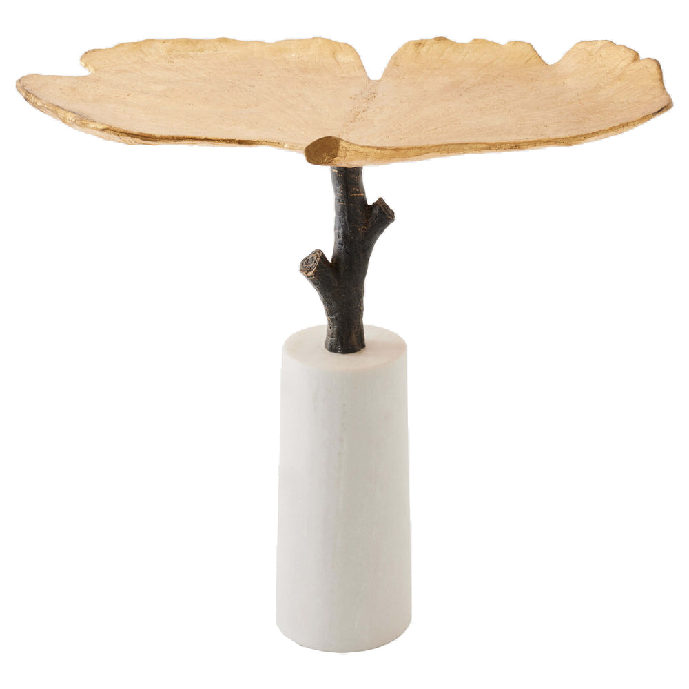 Ginkgo Leaf Side Table, Gold