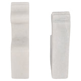 Giraffe Bookends, White, Set of 2-Accessories-High Fashion Home