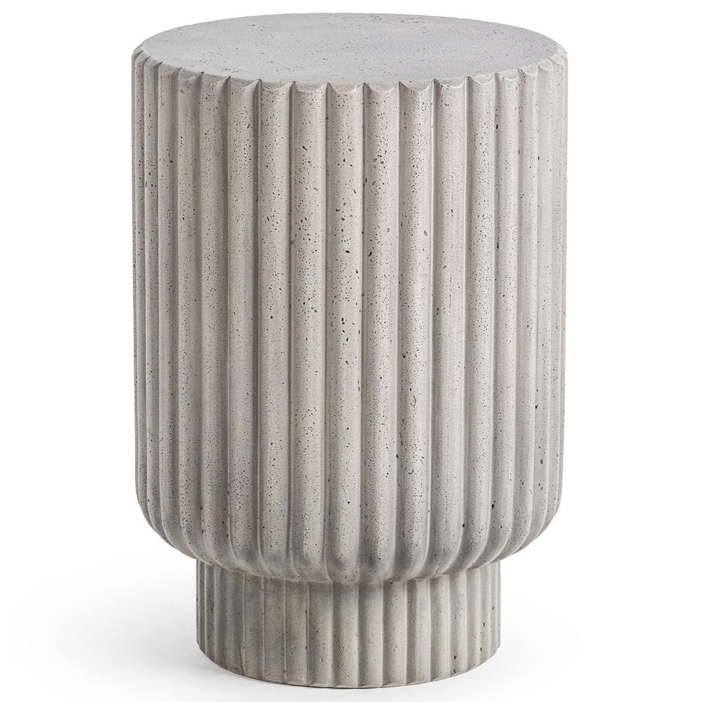 Givens Outdoor Accent Table, Light Gray-Furniture - Outdoor-High Fashion Home