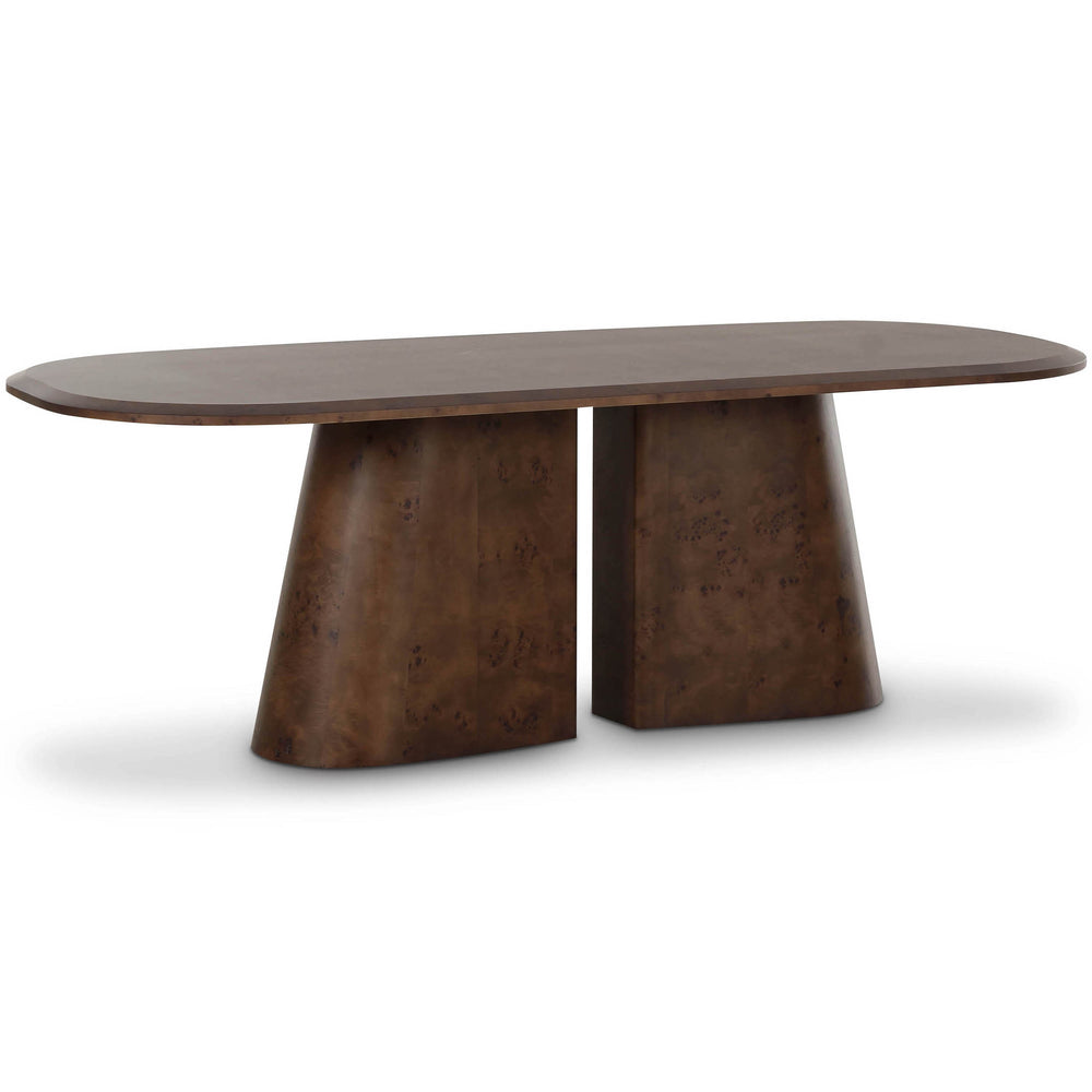 Gladyss Oval Dining Table, Brown