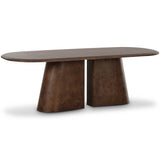 Gladyss Oval Dining Table, Brown