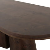 Gladyss Oval Dining Table, Brown