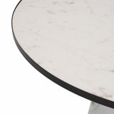 Glass Base Coffee Table, White-Furniture - Accent Tables-High Fashion Home