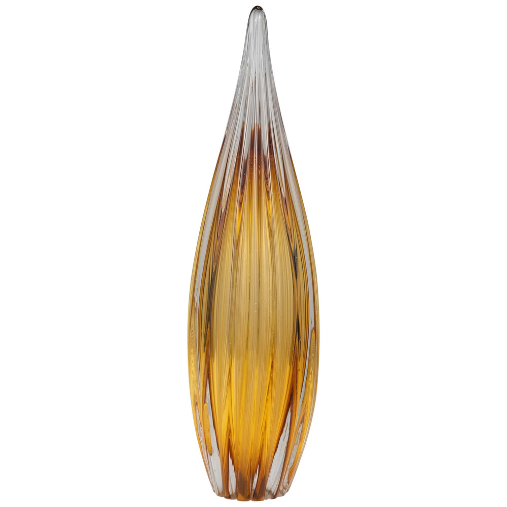 Glass Paperweight, Amber-Accessories-High Fashion Home