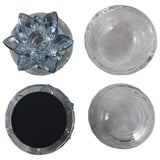 Glass Trinket Box, Blue Lotus, Set of 2-Accessories-High Fashion Home