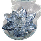 Glass Trinket Box, Blue Lotus, Set of 2-Accessories-High Fashion Home
