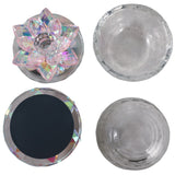 Glass Trinket Box, Blush Lotus, Set of 2-Accessories-High Fashion Home
