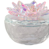Glass Trinket Box, Blush Lotus, Set of 2-Accessories-High Fashion Home