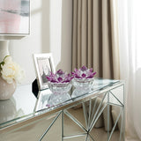 Glass Trinket Box, Fuchsia Lotus, Set of 2-Accessories-High Fashion Home