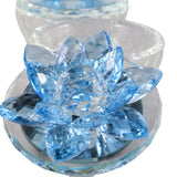 Glass Trinket Box, Royal Blue Lotus, Set of 2-Accessories-High Fashion Home