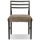 Glenmore Dining Chair, Taupe Shearling/Light Carbon, Set of 2-Furniture - Dining-High Fashion Home