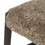 Glenmore Dining Chair, Taupe Shearling/Light Carbon, Set of 2-Furniture - Dining-High Fashion Home