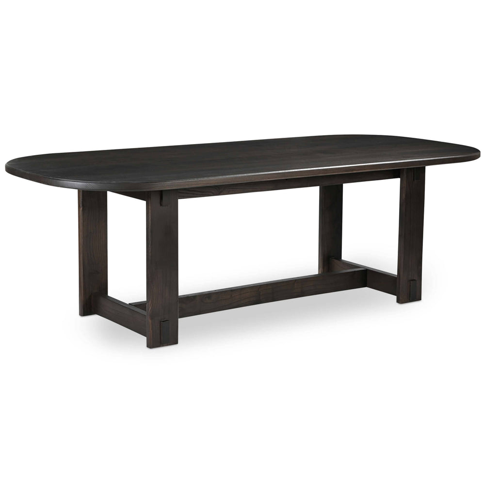 Glenn Oval Dining Table, Dark Brown-Furniture - Dining-High Fashion Home