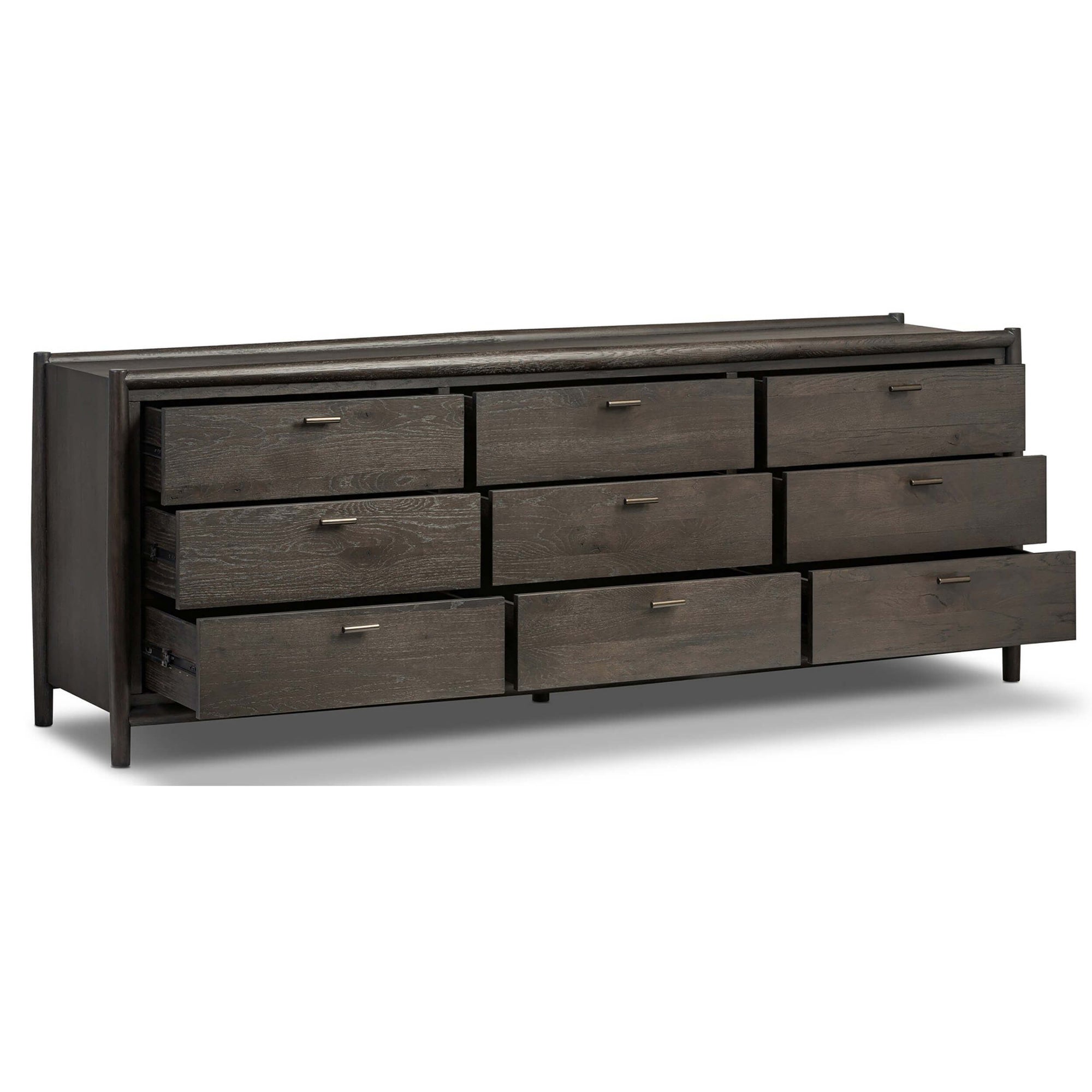 Glenview 9 Drawer Dresser, Cracked Smoked Black by Four Hands High Fashion Home Glenview 9 Drawer Dresser, Cracked Smoked Black by Four Hands High Fashion Home