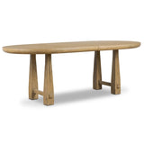 Godric Oval Extension Dining Table, Drifted Oak Veneer by Four Hands-Furniture - Dining-High Fashion Home