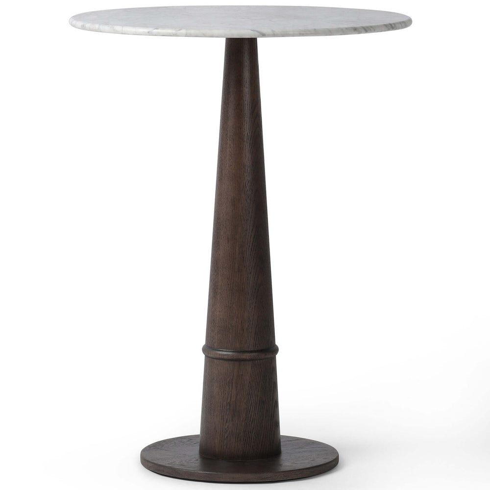 Goetz Bar Table, White Marble-Furniture - Accent Tables-High Fashion Home