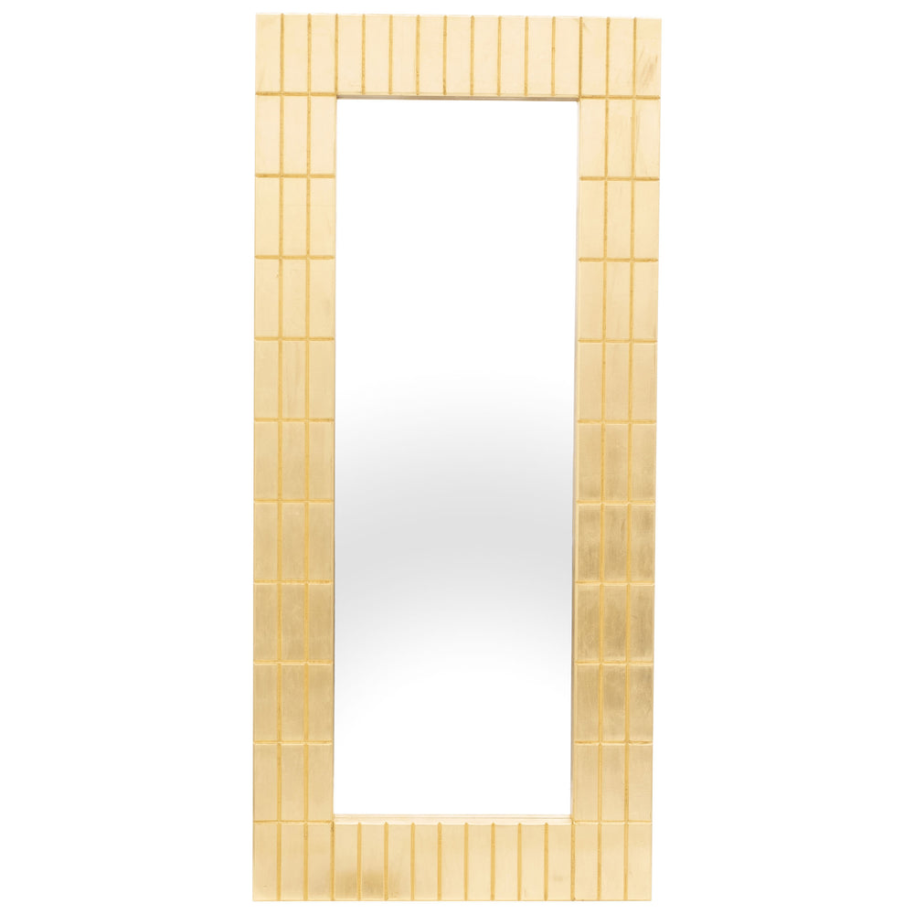 Gold Bars Rectangular Mirror, Gold-Accessories-High Fashion Home