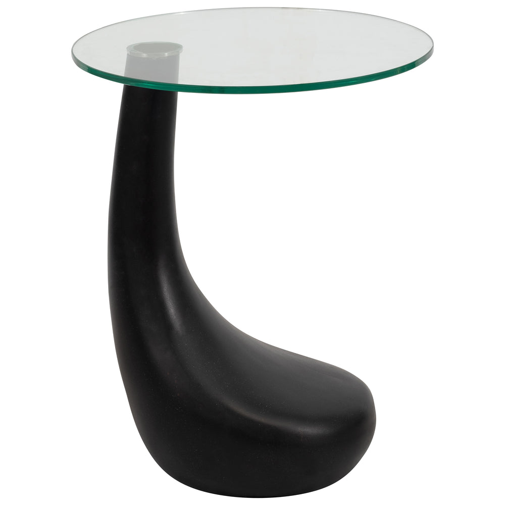 Gold Club Base Accent Table, Black