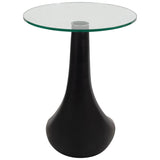 Gold Club Base Accent Table, Black
