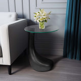 Gold Club Base Accent Table, Black