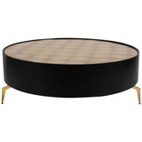 Gold Leaf Top Coffee Table, Black