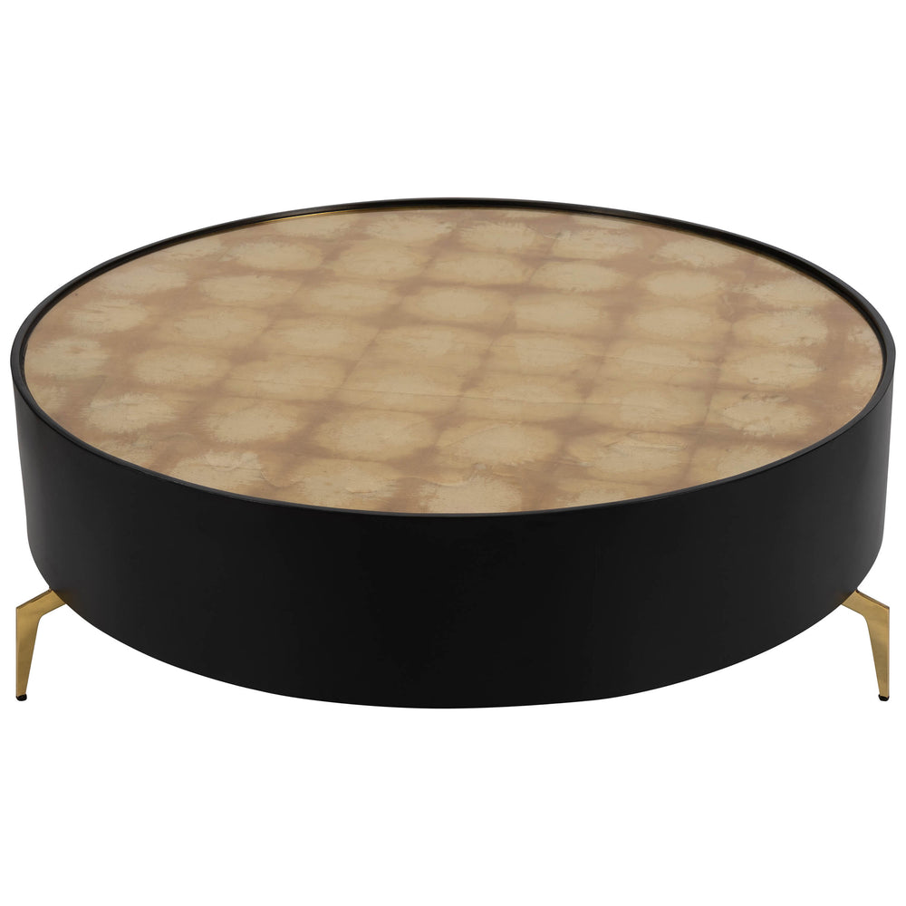 Gold Leaf Top Coffee Table, Black