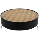 Gold Leaf Top Coffee Table, Black