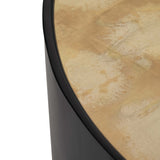 Gold Leaf Top Coffee Table, Black