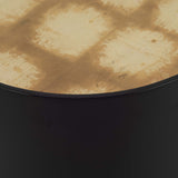Gold Leaf Top Side Table, Black