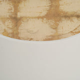 Gold Leaf Top Side Table, White-Furniture - Accent Tables-High Fashion Home