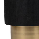 Gold Pedestal Accent Table, White