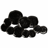 Gold Rimmed Discs Wall Decor, Black/Gold