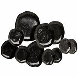 Gold Rimmed Discs Wall Decor, Black/Gold
