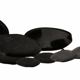 Gold Rimmed Discs Wall Decor, Black/Gold