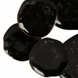 Gold Rimmed Discs Wall Decor, Black/Gold