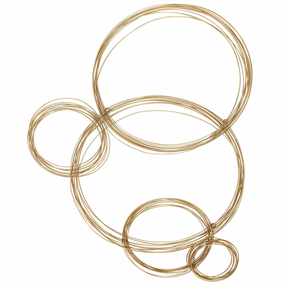 Golden Bubbles Metal Wall Decor-Accessories-High Fashion Home