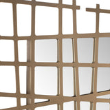 Golden Intersection Metal Wall Decor, Antique Gold